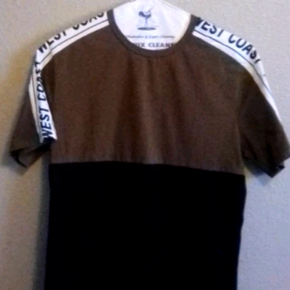 Shein Green and Black Short Sleeved Shirt Size S